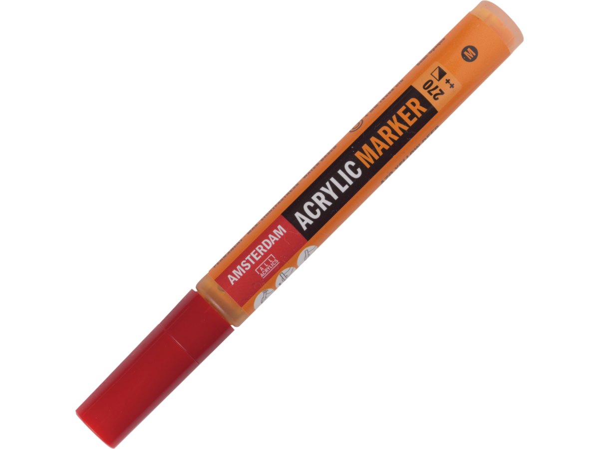 AMSTERDAM ACRYL MARKER 3-4MM RUND AZO GELB DUNKEL 1