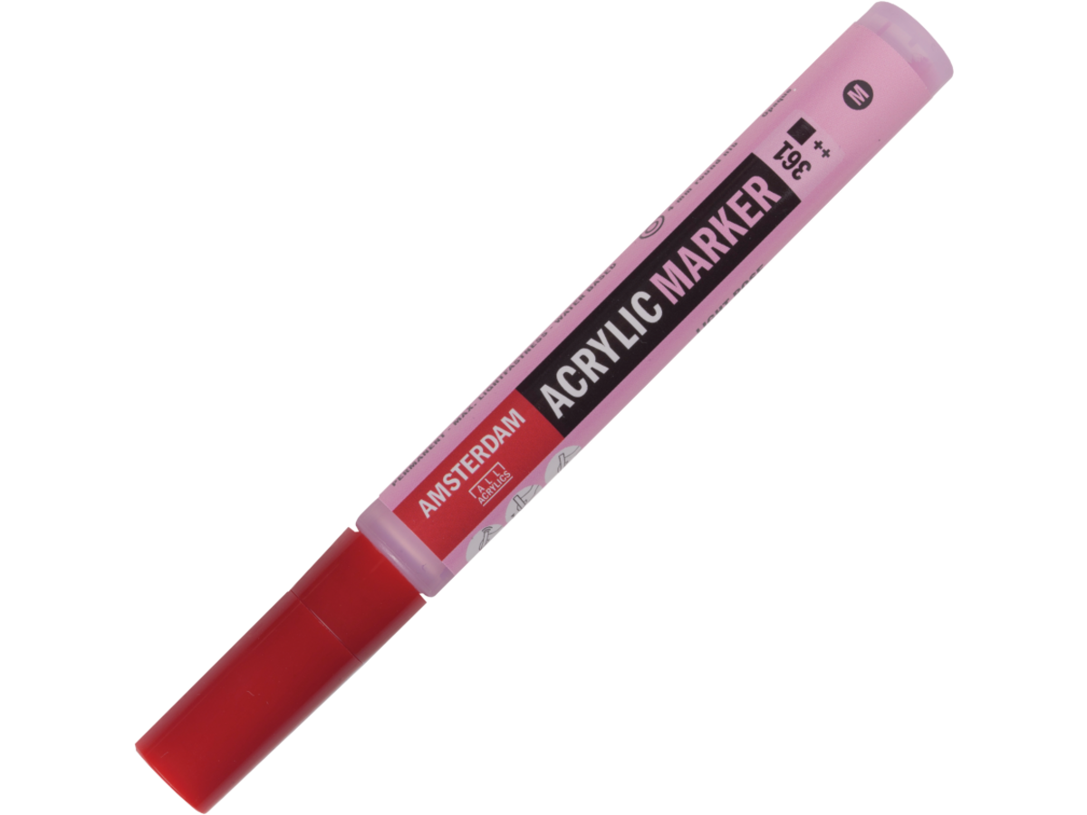 AMSTERDAM ACRYL MARKER 3-4MM RUND ROSA HELL 1