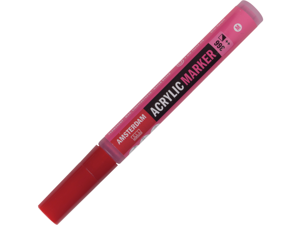 AMSTERDAM ACRYL MARKER 3-4MM RUND CHINACRIDONROSA 1