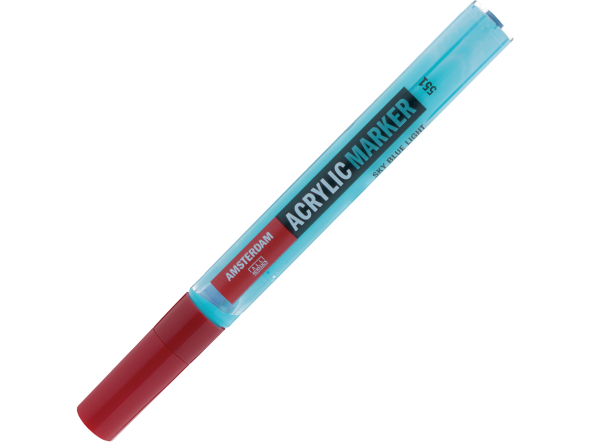 AMSTERDAM ACRYL MARKER 3-4MM RUND HIMMELBLAU 1