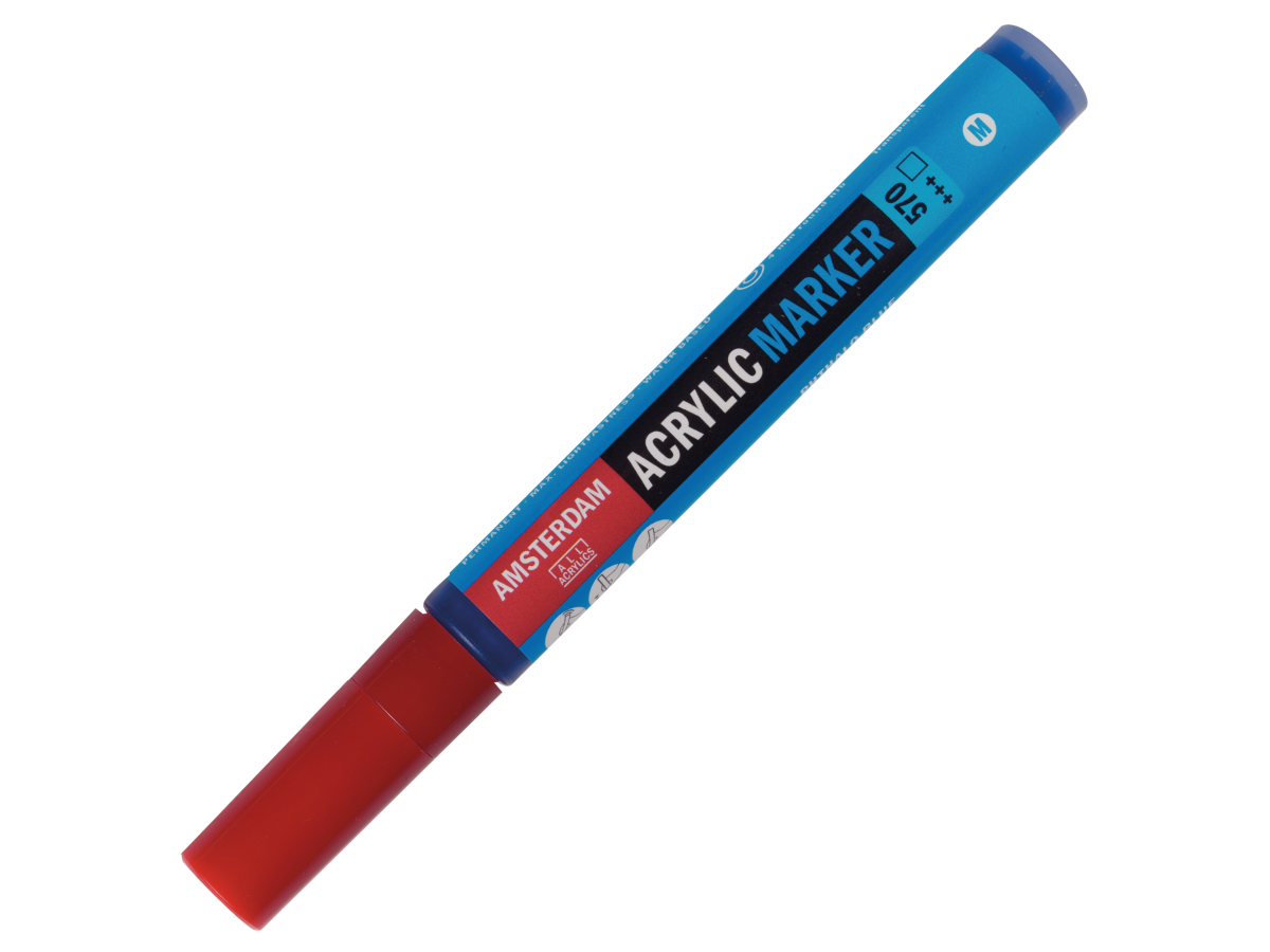 AMSTERDAM ACRYL MARKER 3-4MM RUND PHTHALOBLAU 1