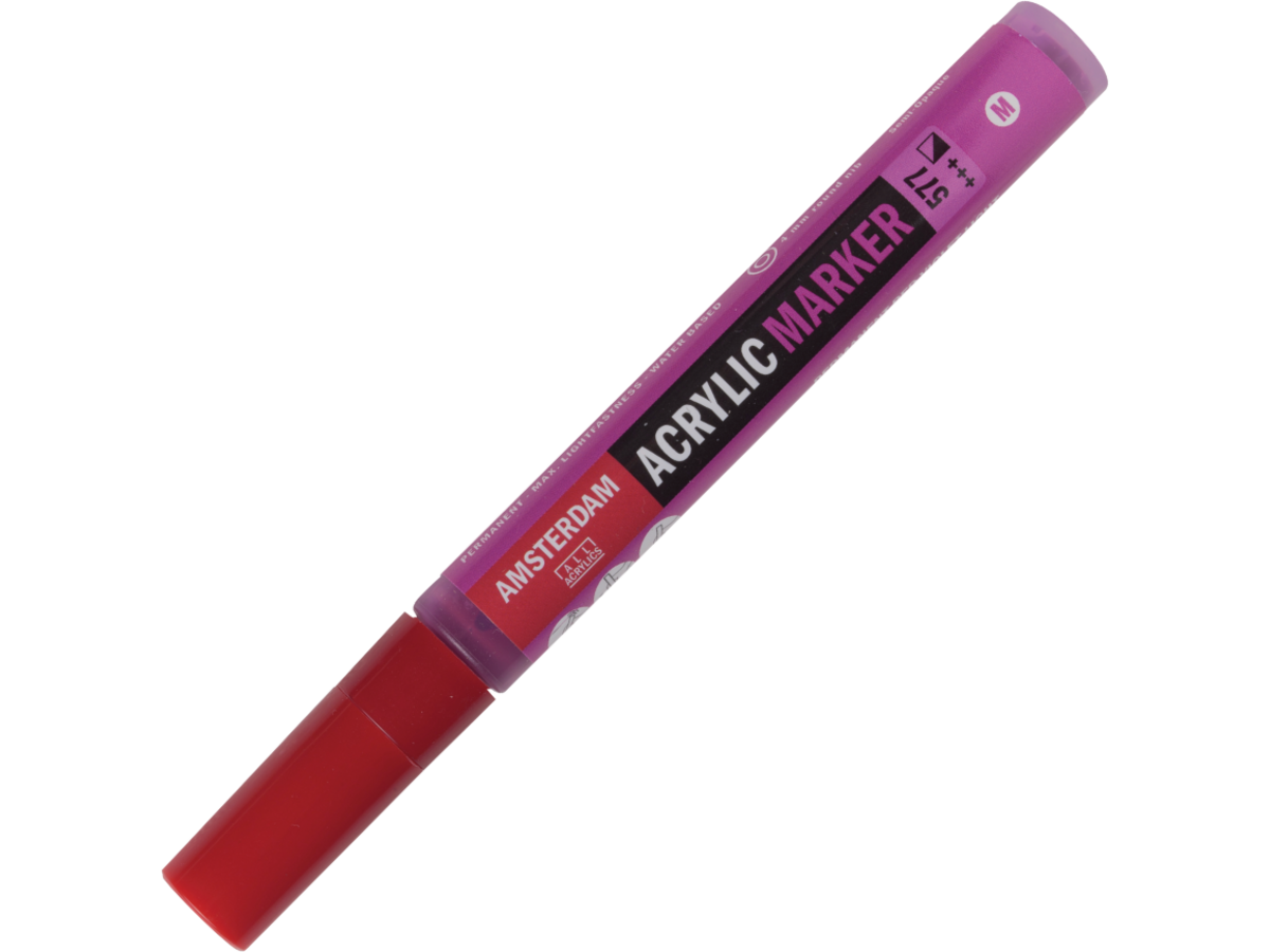 AMSTERDAM ACRYL MARKER 3-4MM RUND PERMANENT ROTVIOLETT HELL 1