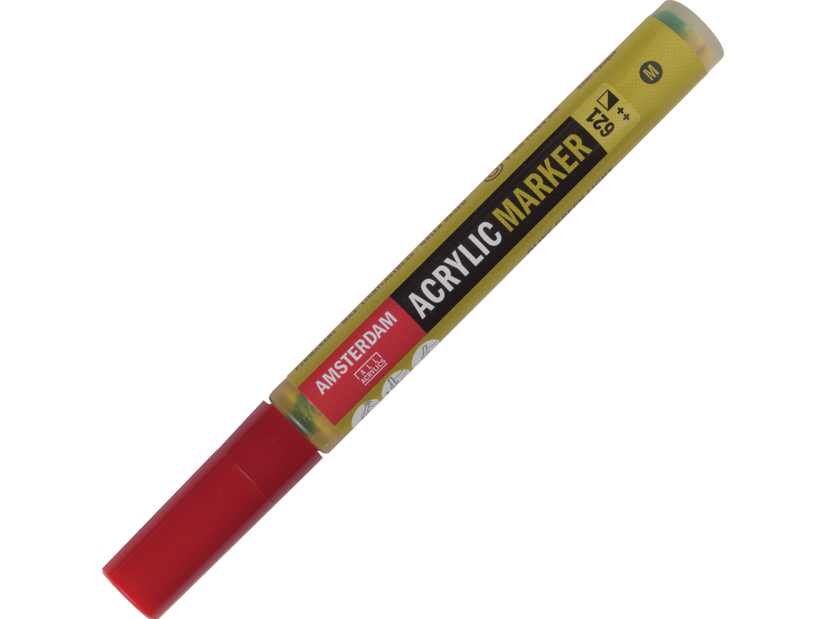 AMSTERDAM ACRYL MARKER 3-4MM RUND OLIVENGRÜN HELL 1
