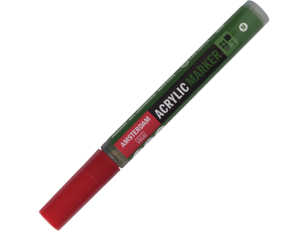 AMSTERDAM ACRYL MARKER 3-4MM RUND OLIVENGRÜN DUNKEL 1