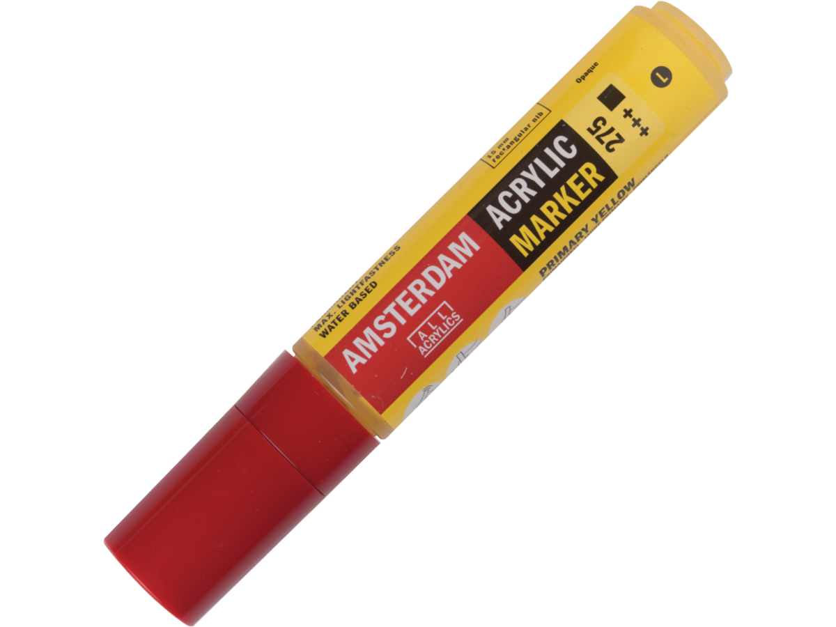 AMSTERDAM ACRYL MARKER 15MM KANTIG PRIMÄRGELB 1