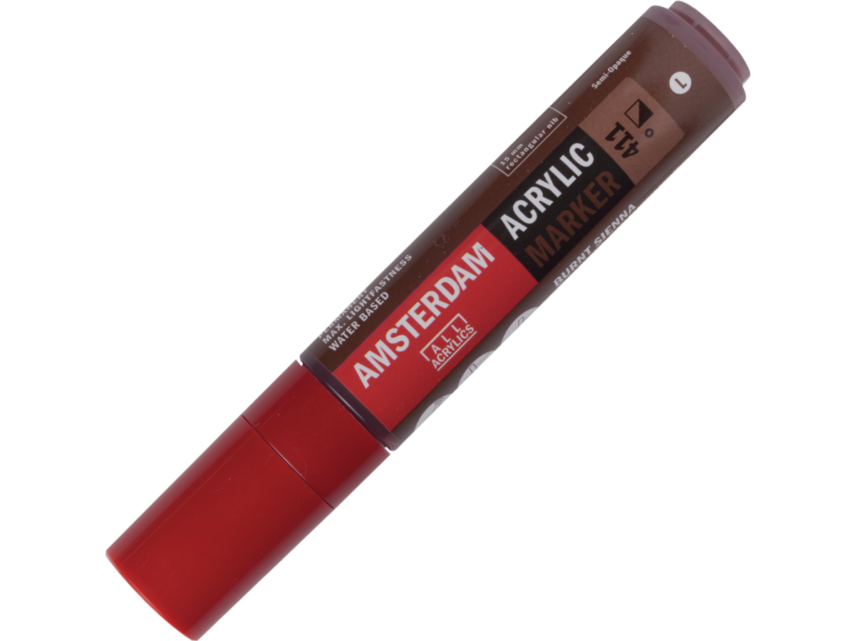 AMSTERDAM ACRYL MARKER 15MM KANTIG SIENA GEBRANNT 1