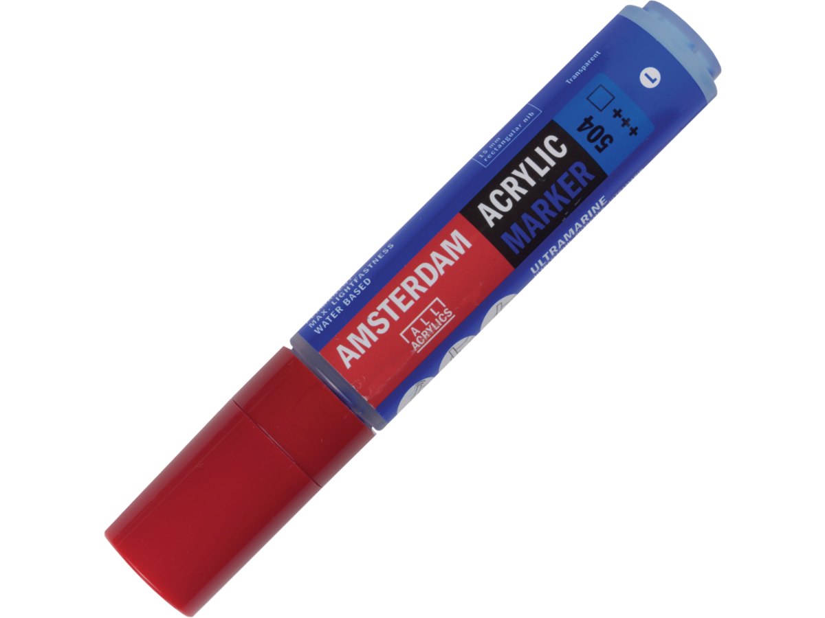 AMSTERDAM ACRYL MARKER 15MM KANTIG ULTRAMARIN 1