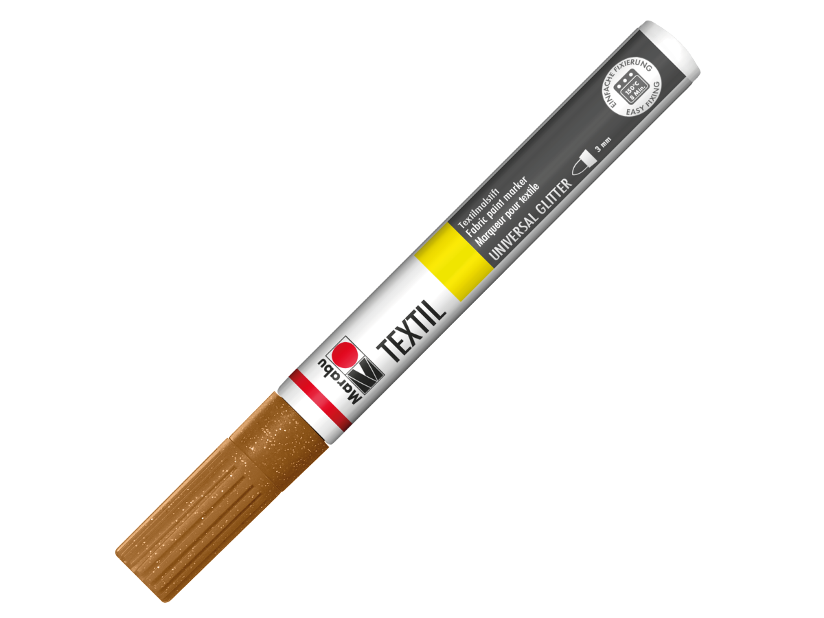MARABU TEXTIL PAINTER  3MM BRAUN GLITTER 1