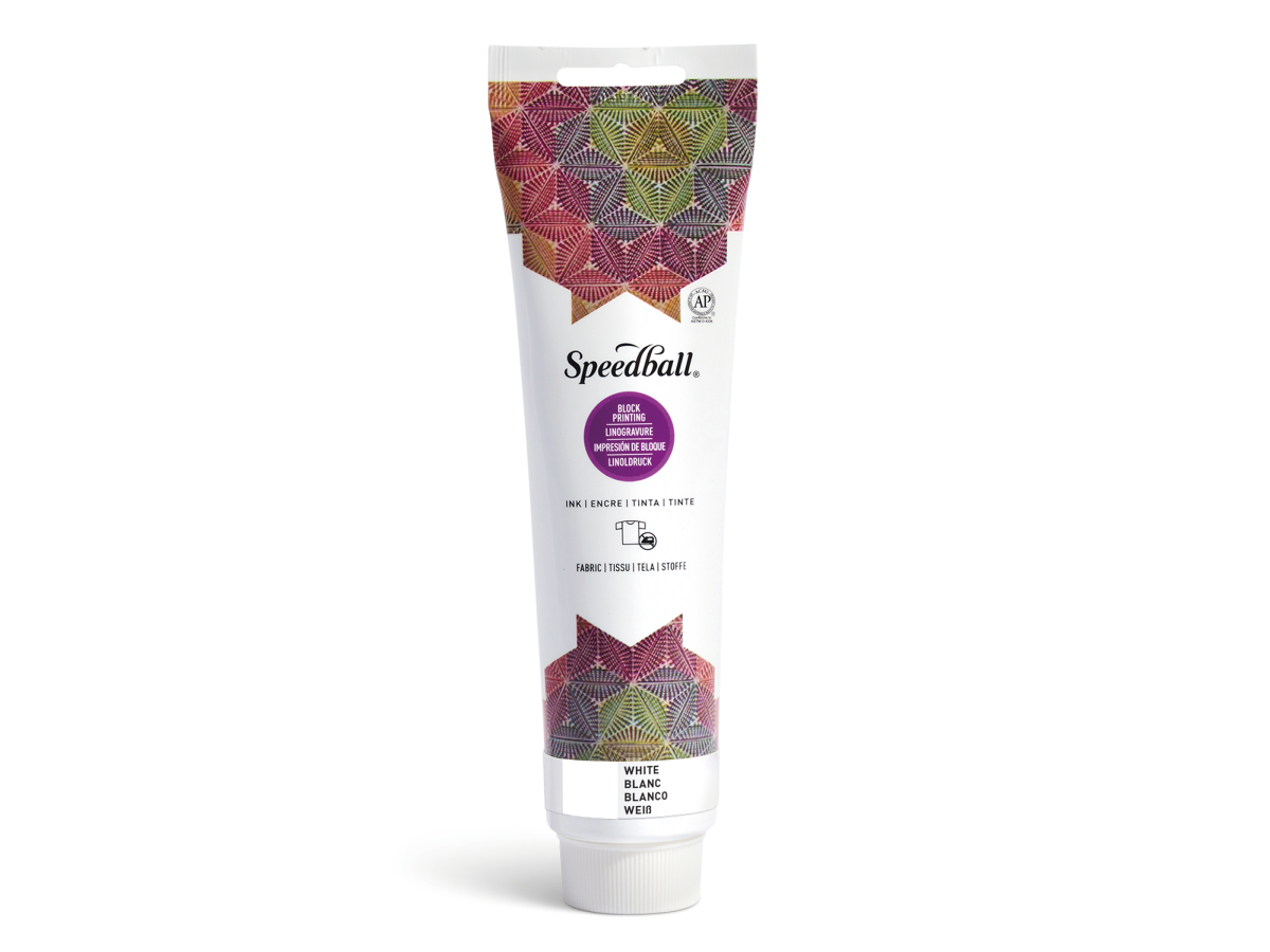 SPEEDBALL FABRIC BLOCKPRINTING INK 148ML WHITE 1