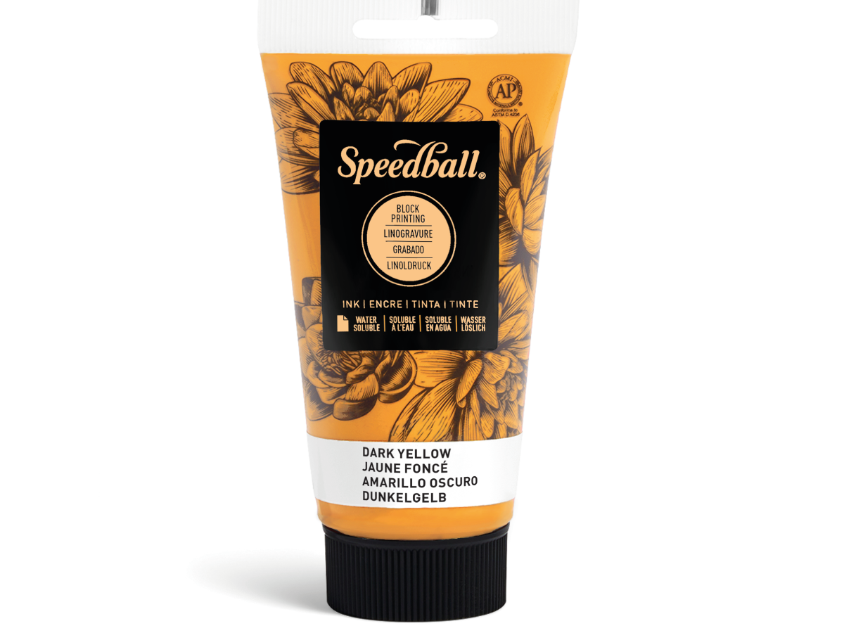 SPEEDBALL WATER-SOLUBLE BLOCKPRINTING INK 75ML DUNKEL GELB 1
