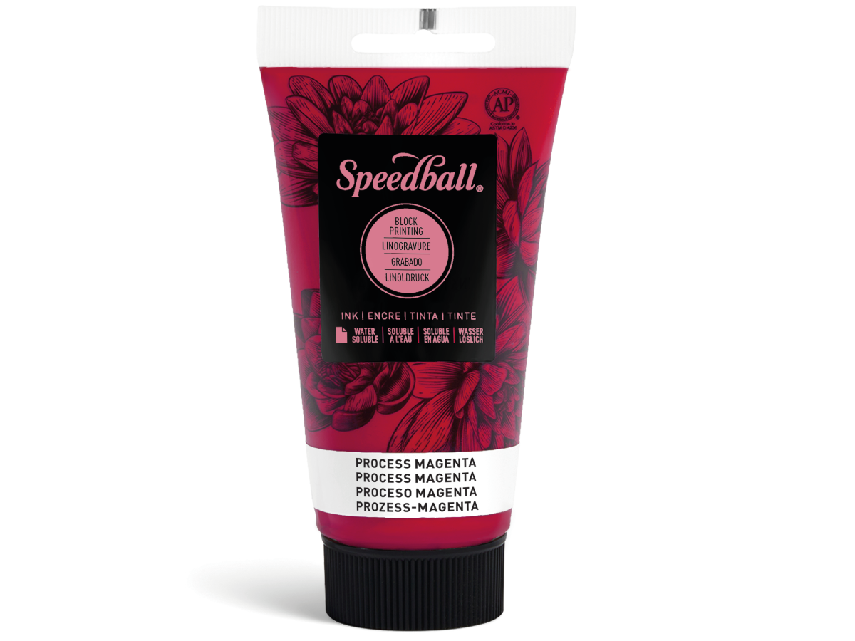 SPEEDBALL WATER-SOLUBLE BLOCKPRINTING INK 75ML PROZESS-MAGENTA 1