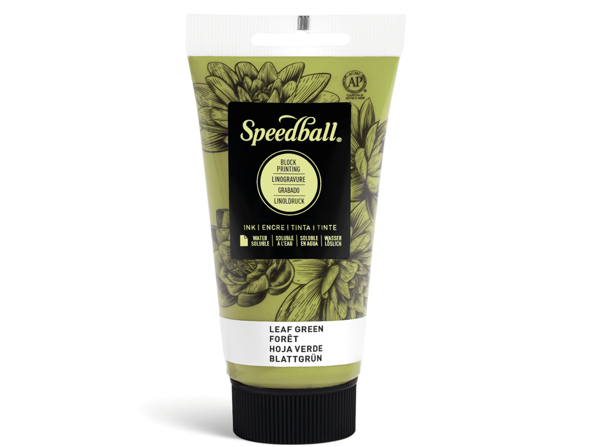 SPEEDBALL WATER-SOLUBLE BLOCKPRINTING INK 75ML BLATTGRÜN 1