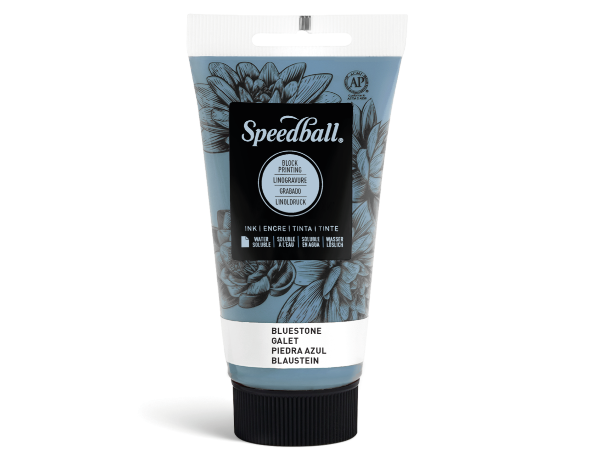 SPEEDBALL WATER-SOLUBLE BLOCKPRINTING INK 75ML BLAUSTEIN 1