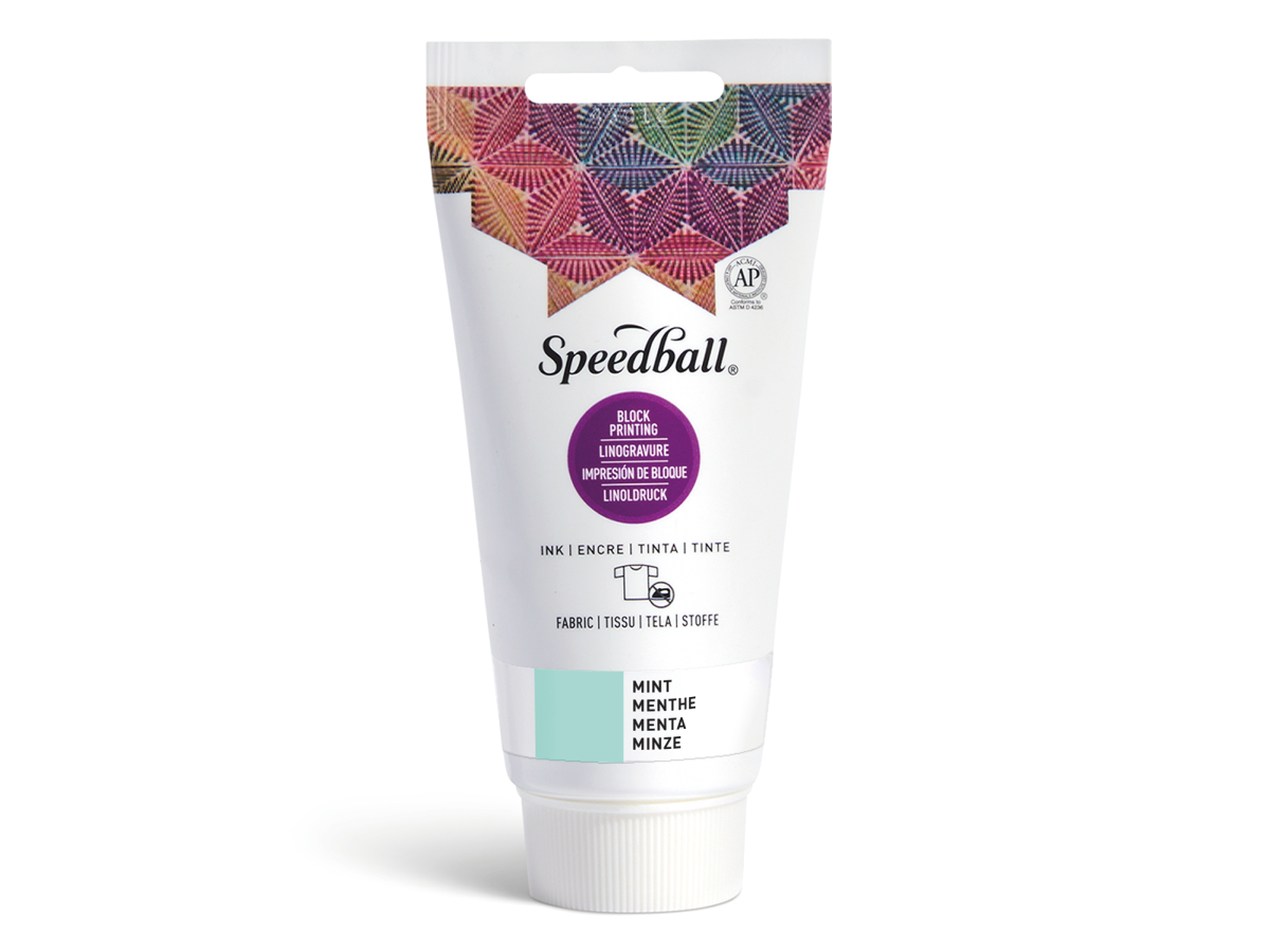 SPEEDBALL FABRIC BLOCKPRINTING INK 75ML MINT 1