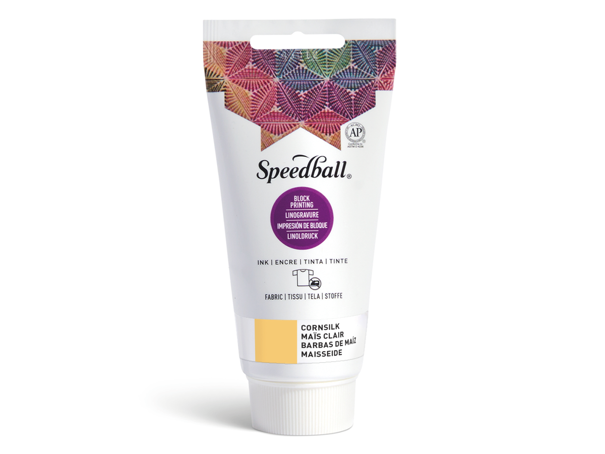 SPEEDBALL FABRIC BLOCKPRINTING INK 75ML CORNSILK 1