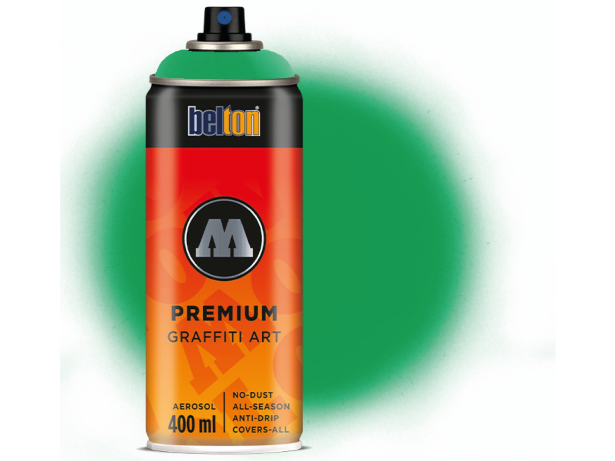 MOLOTOW BELTON PREMIUM 400ML 146 KACAO77 UNIVERSES GREEN 1