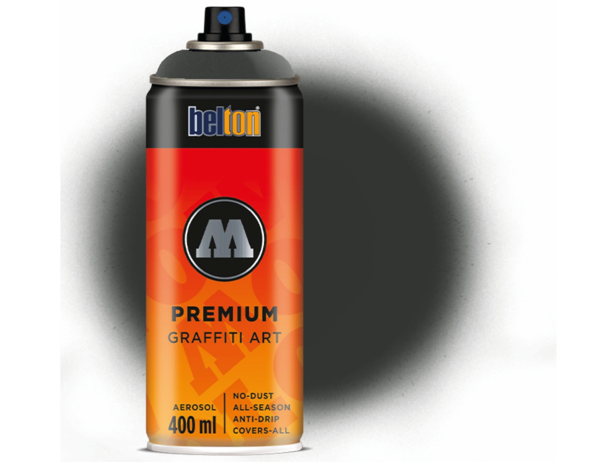 MOLOTOW BELTON PREMIUM 400ML 222 BLACK GREY DARK 1