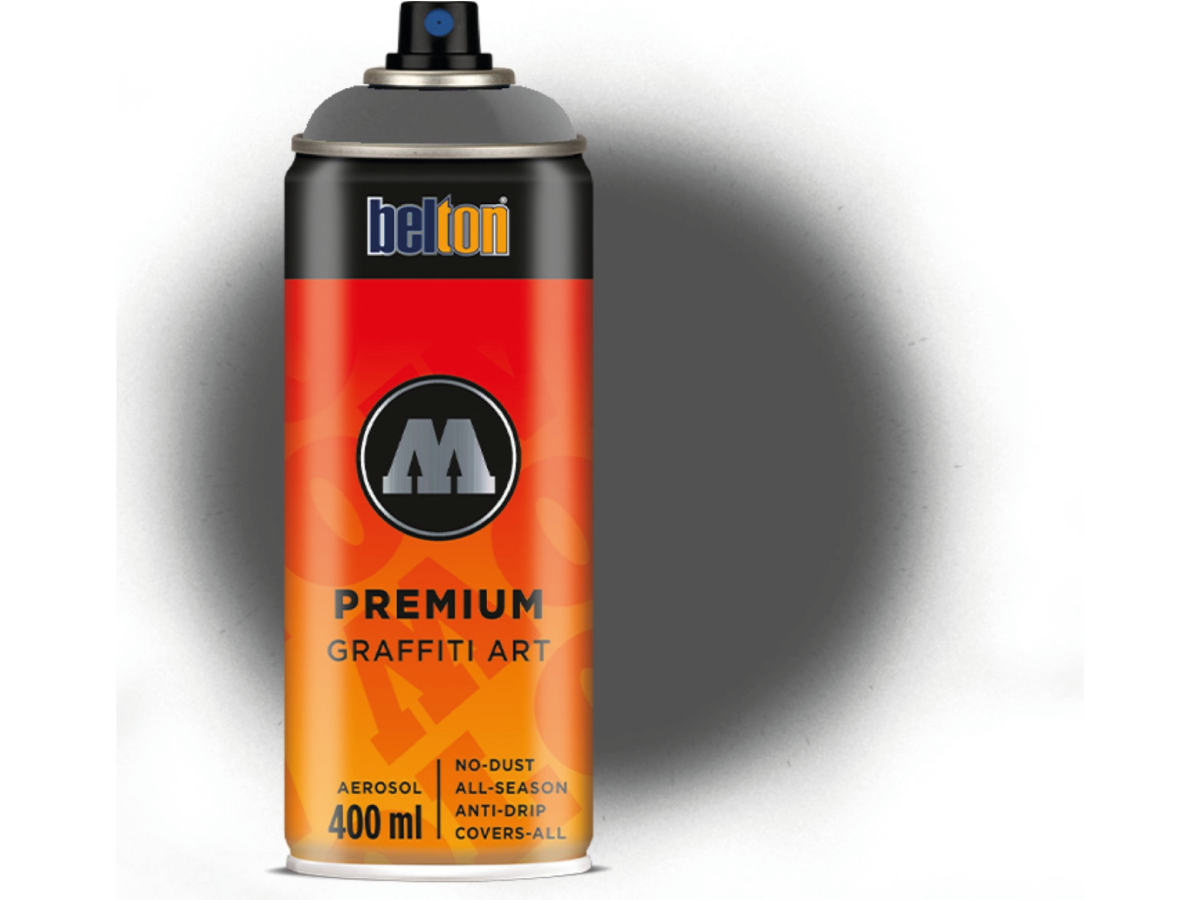 MOLOTOW BELTON PREMIUM 400ML 221-2 BLACK GREY MIDDLE 1