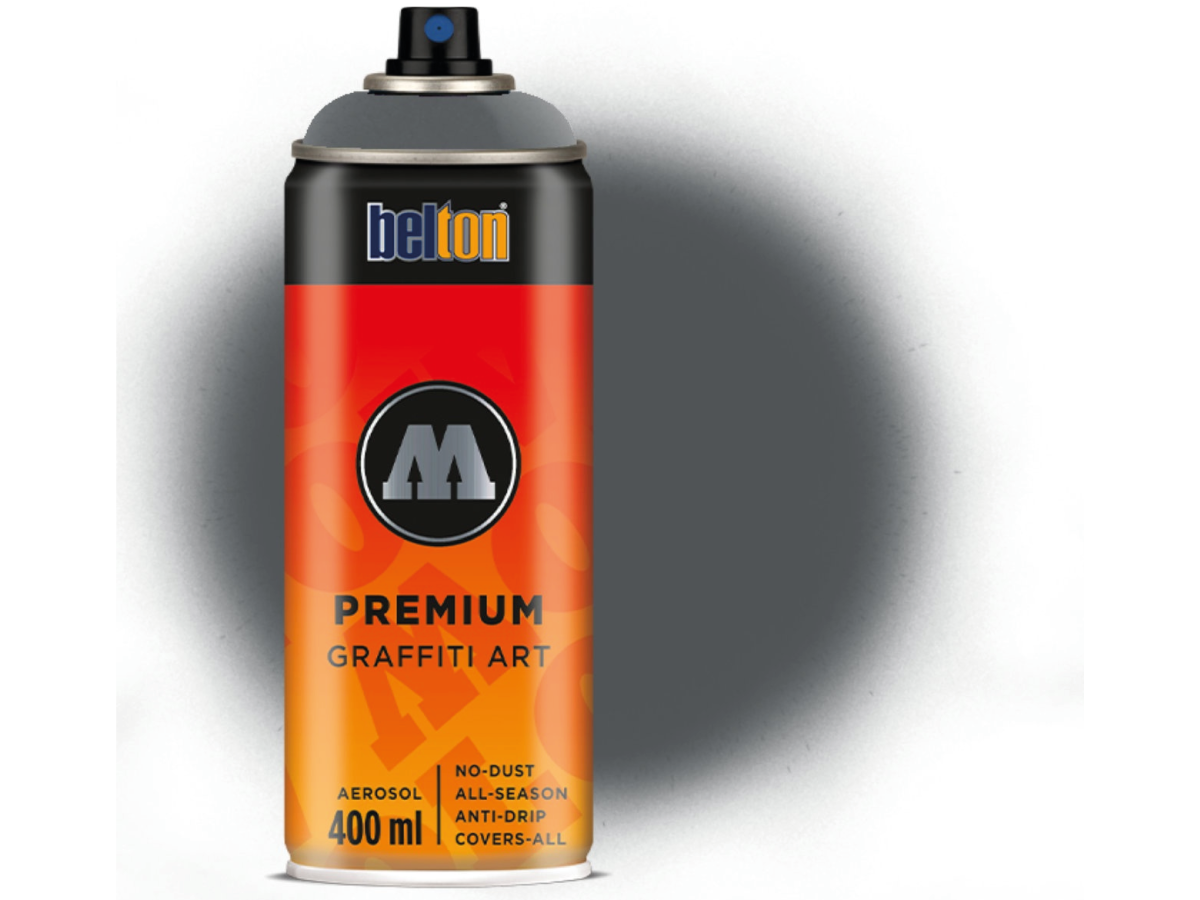 MOLOTOW BELTON PREMIUM 400ML 223-1 ANTHRACITE GREY MIDDLE 1