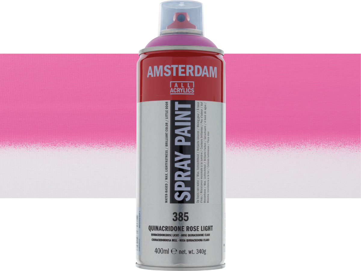 AMSTERDAM SPRAYPAINT 400ML 385 CHINACRIDON.ROSA 1