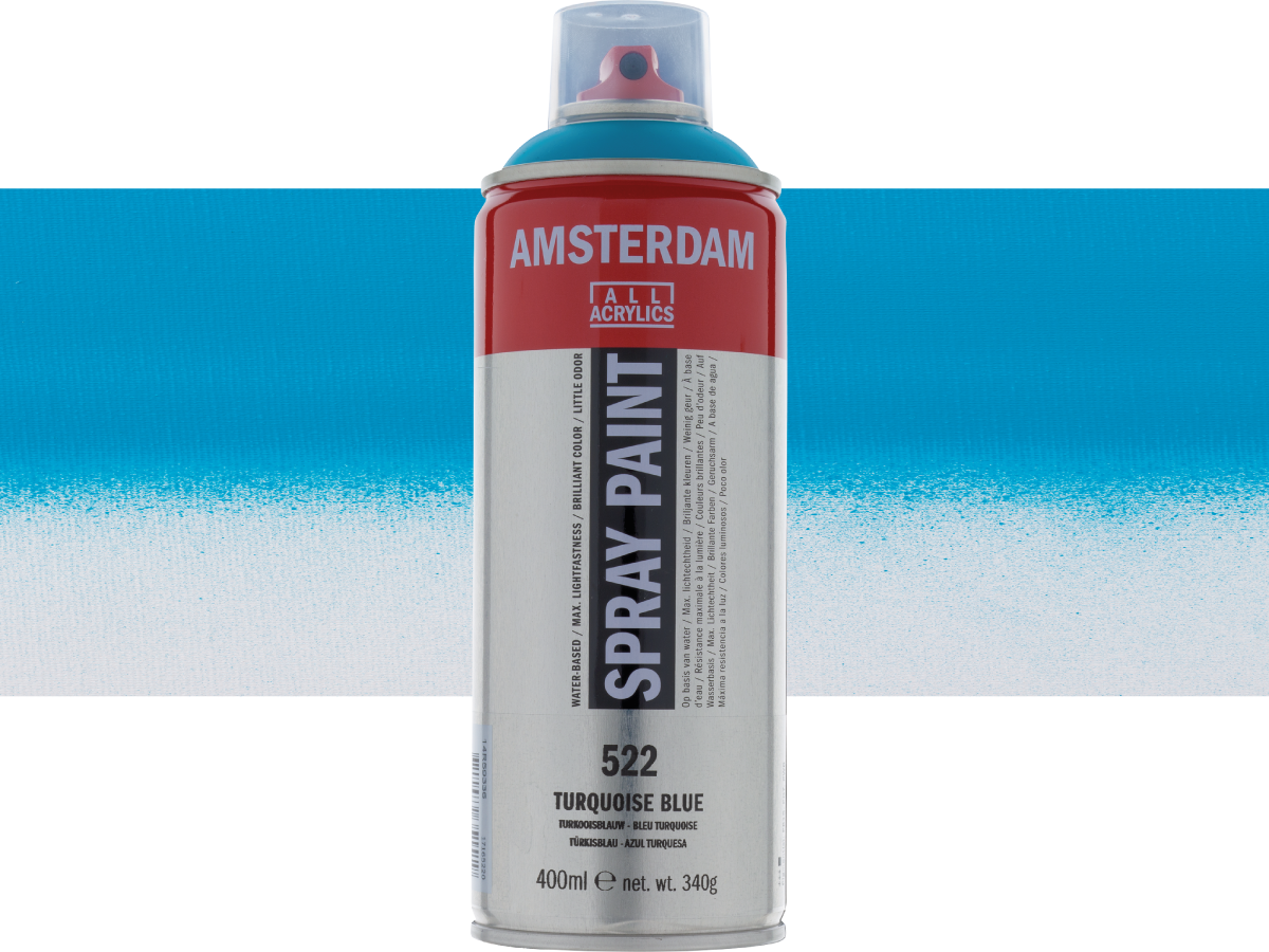 AMSTERDAM SPRAYPAINT 400ML 522 TURKISBLAU 1