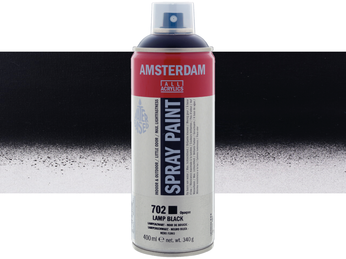 AMSTERDAM SPRAYPAINT 400ML 702 LAMPEN ZWART 1