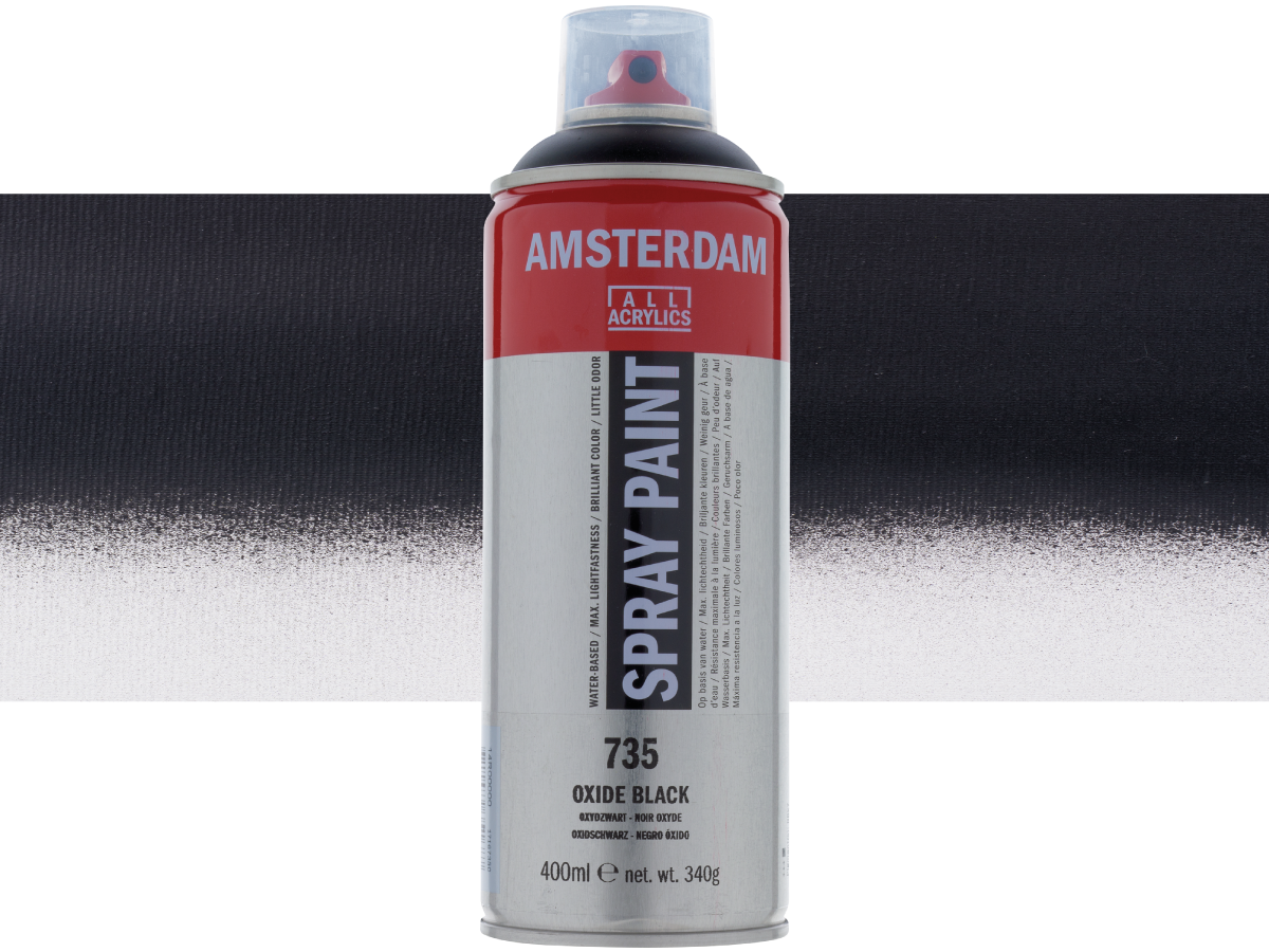 AMSTERDAM SPRAYPAINT 400ML 735 OXIDSCHWARZ 1