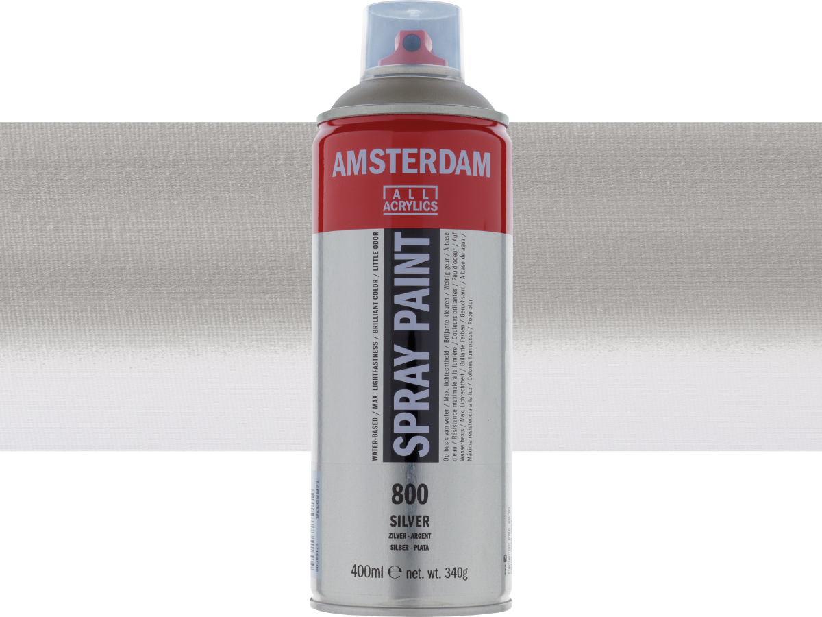 AMSTERDAM SPRAYPAINT 400ML 800 SILBER 1