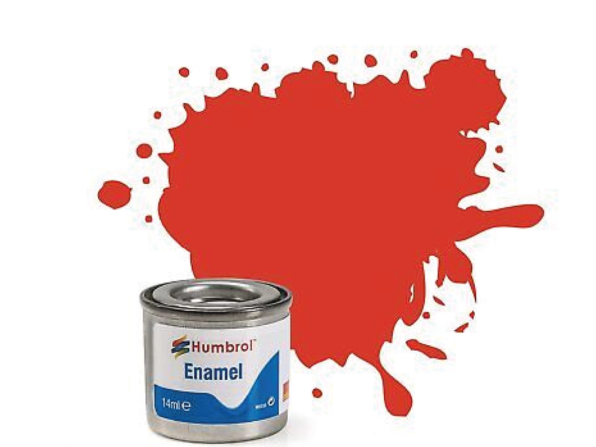 HUMBROL EMAILLE 14ML 174 SIGNALROT SEIDENGLANZ 1