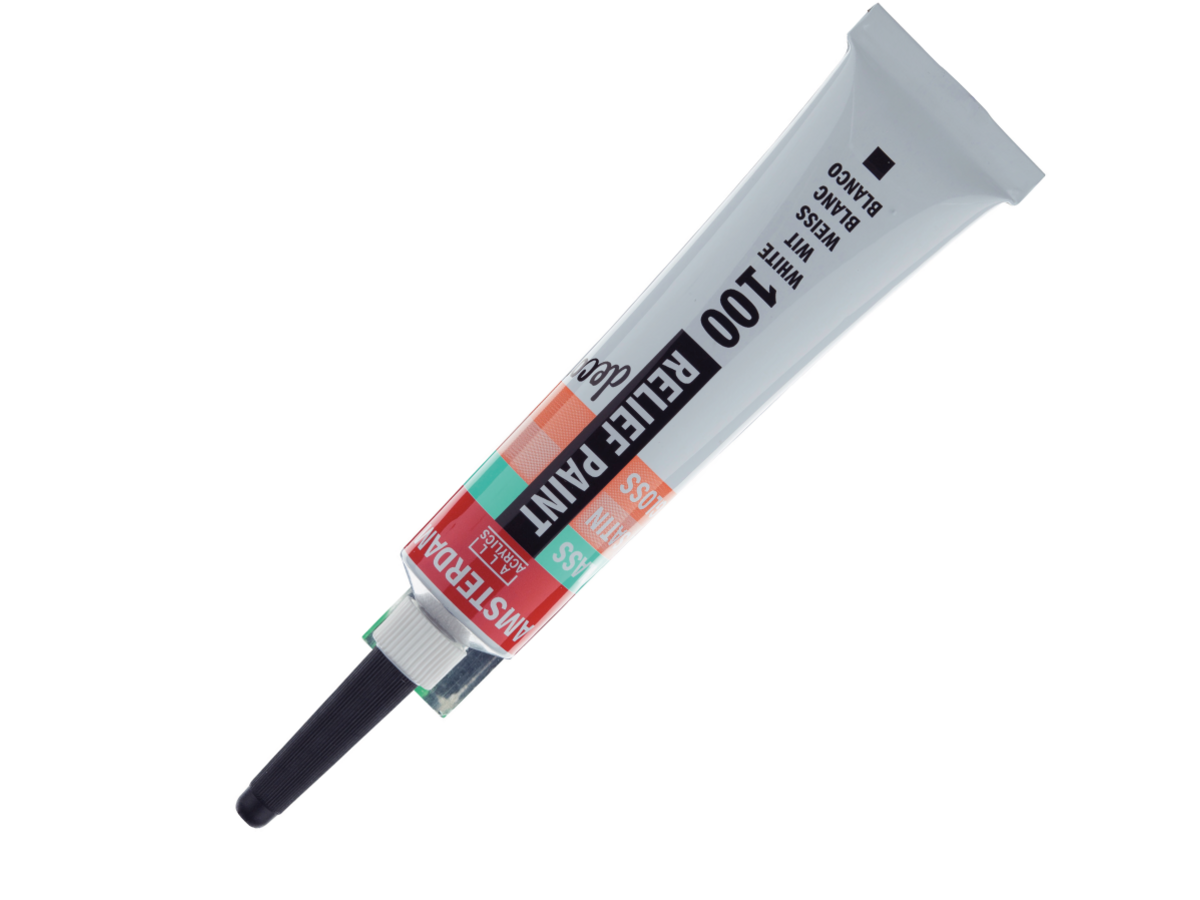 AMSTERDAM RELIEFPAINT 20ML 100 WIT 1