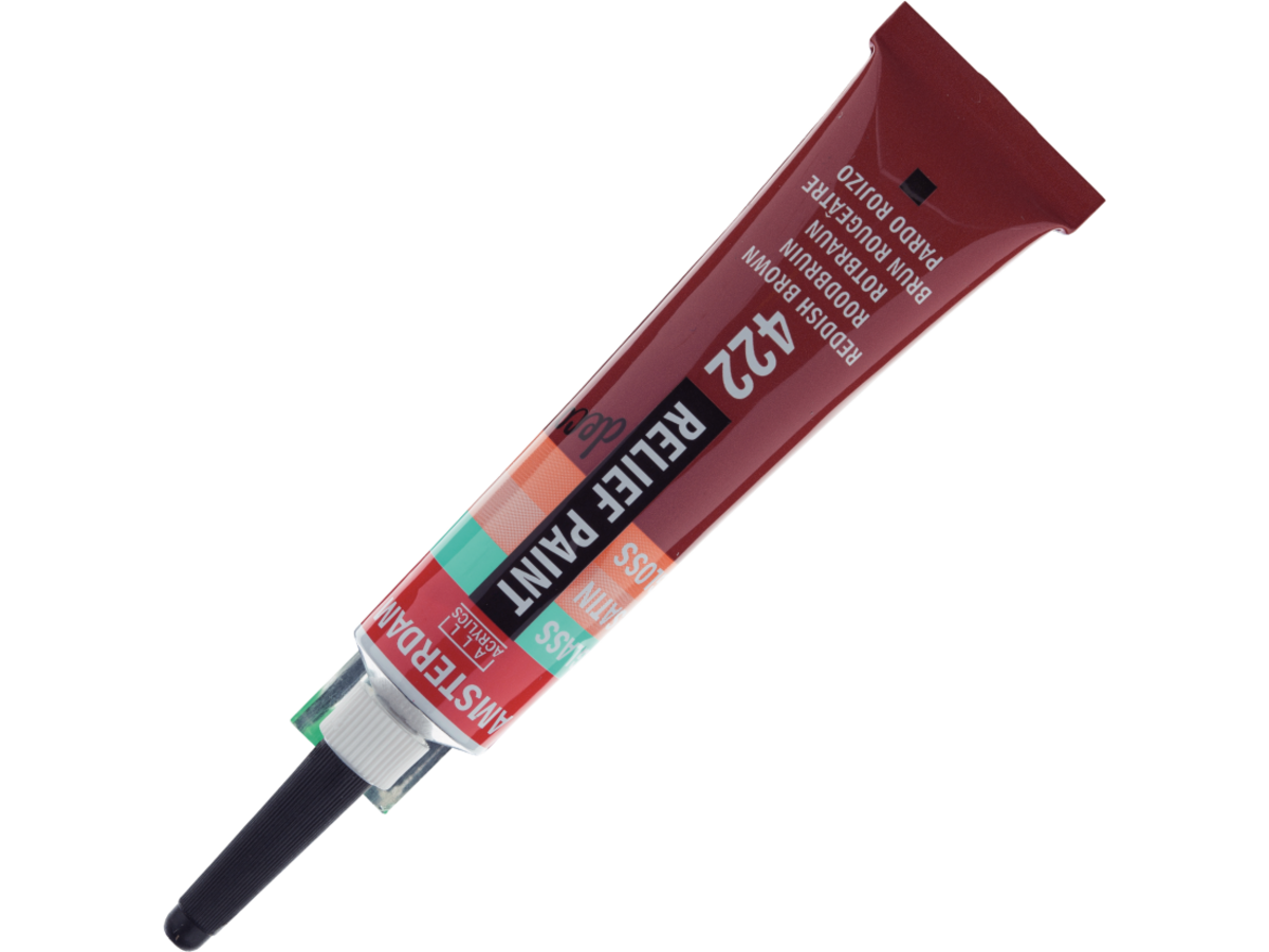 AMSTERDAM RELIEFPAINT 20ML 422 REDDISH BROWN 1