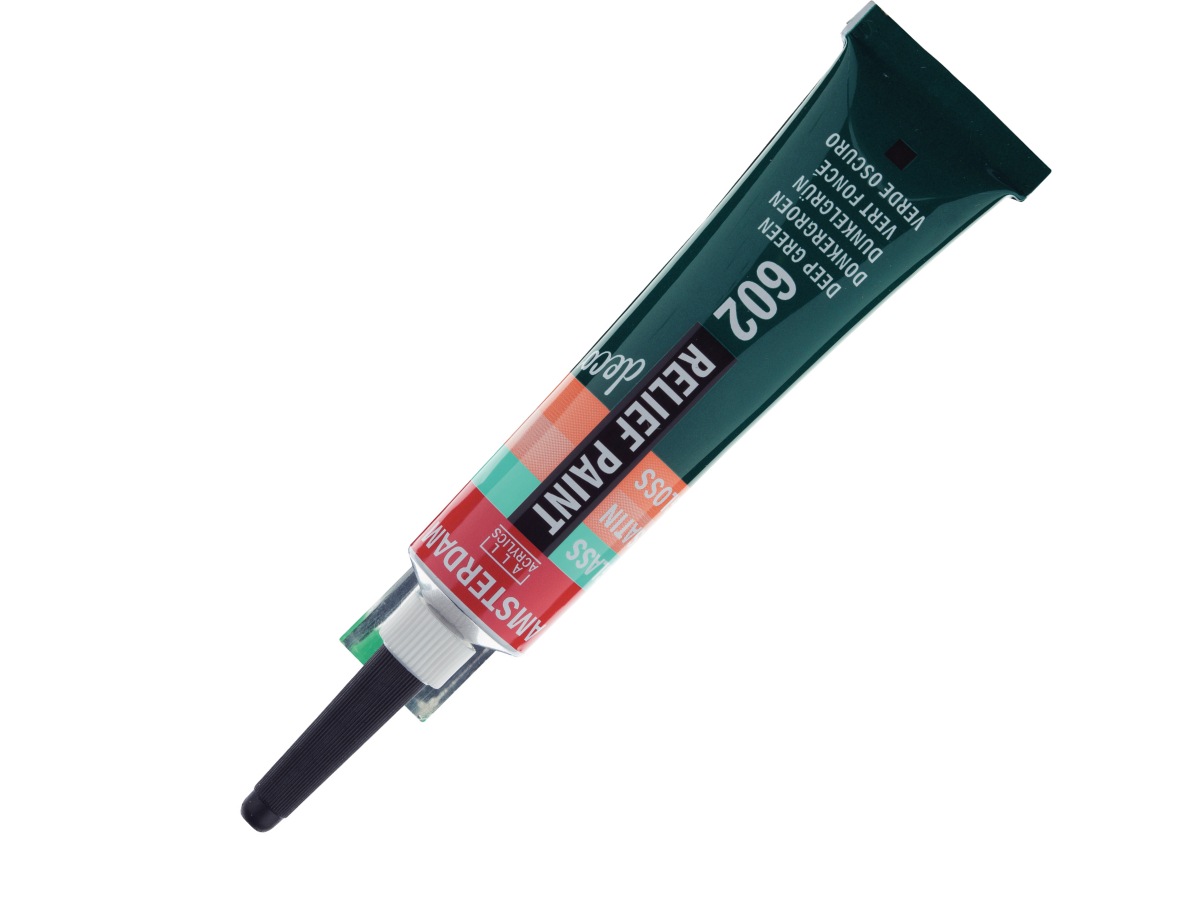 AMSTERDAM RELIEFPAINT 20ML 602 DEEP GREEN 1
