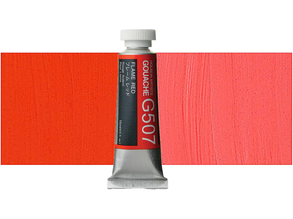 HOLBEIN ARTISTS' GOUACHE 15ML FLAME RED G507 1