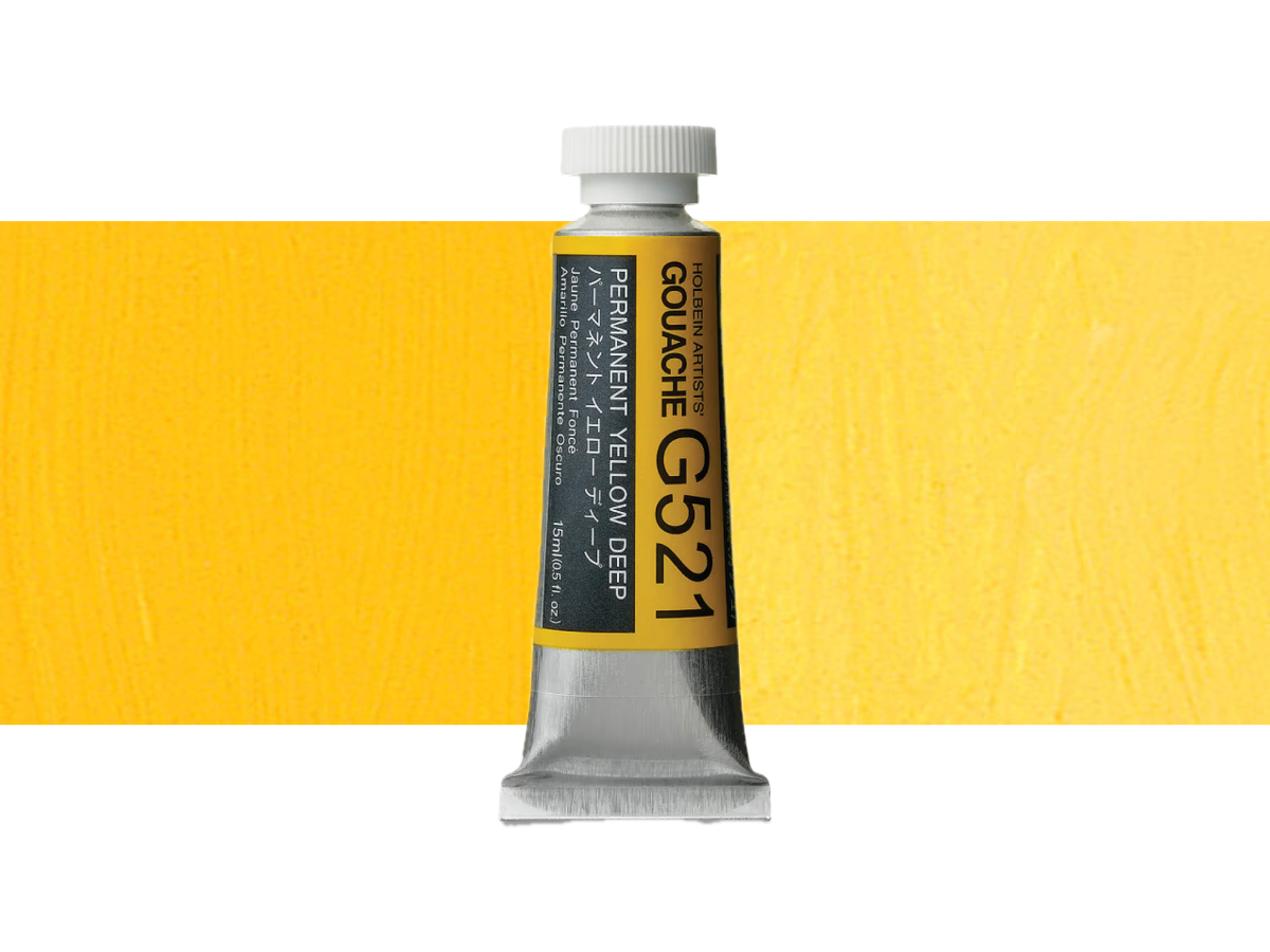 HOLBEIN ARTISTS' GOUACHE 15ML PERMANENT YELLOW DEEP G521 1