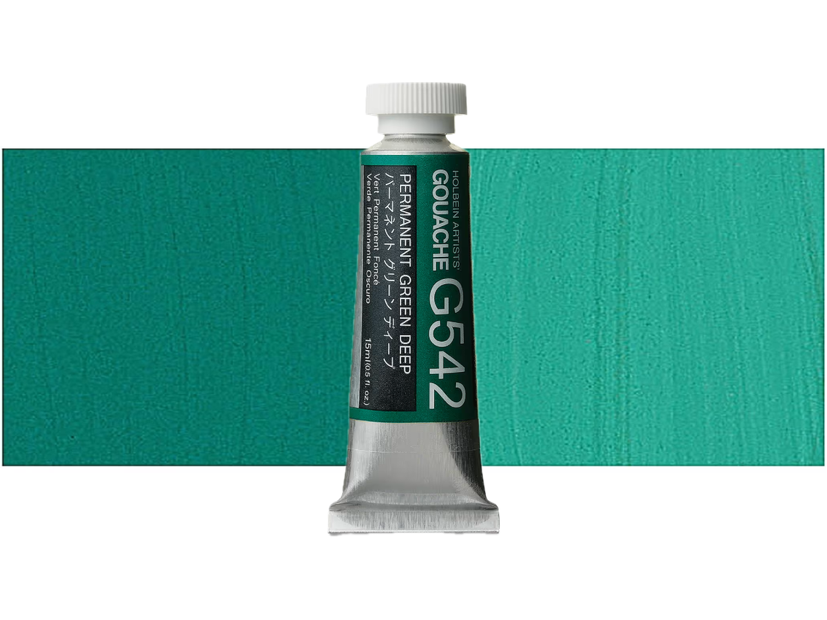 HOLBEIN ARTISTS' GOUACHE 15ML PERMANENT GREEN DEEP G542 1