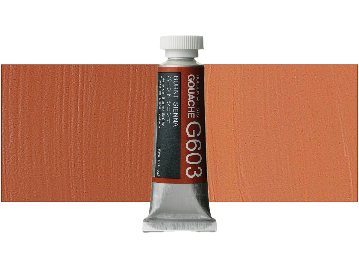 HOLBEIN ARTISTS' GOUACHE 15ML BURNT SIENNA G603 1