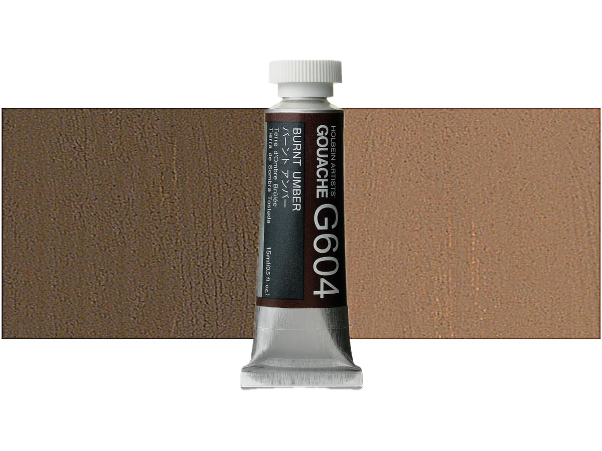 HOLBEIN ARTISTS' GOUACHE 15ML BURNT UMBER G604 1
