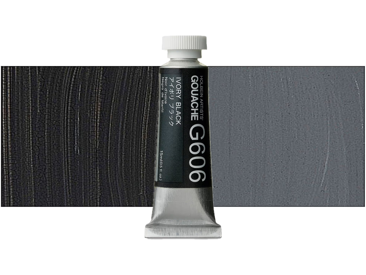 HOLBEIN ARTISTS' GOUACHE 15ML IVORY BLACK G606 1