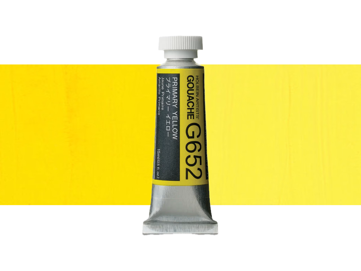 HOLBEIN ARTISTS' GOUACHE 15ML PRIMARY YELLOW G652 1