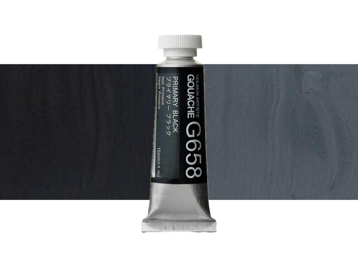 HOLBEIN ARTISTS' GOUACHE 15ML PRIMARY BLACK G658 1