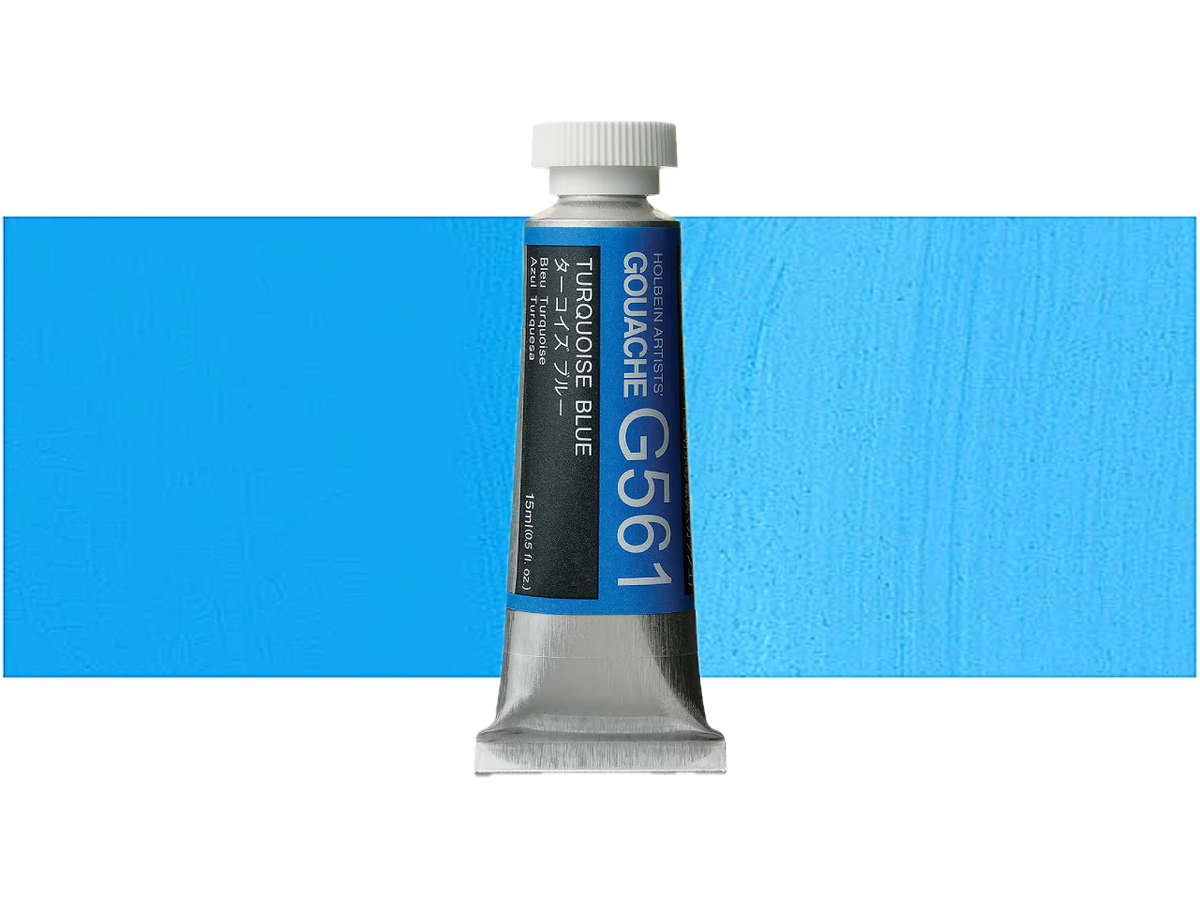 HOLBEIN ARTISTS' GOUACHE 15ML TURQUOISE BLUE G561 1