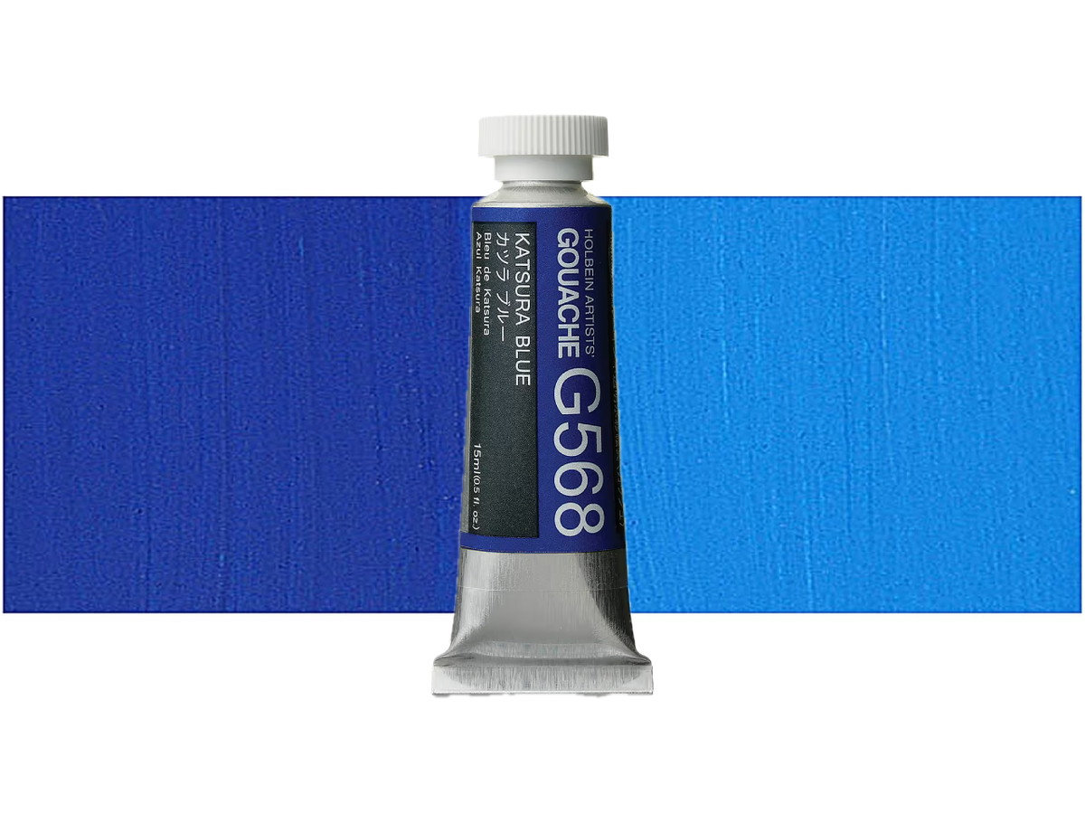 HOLBEIN ARTISTS' GOUACHE 15ML KATSURA BLUE G568 1