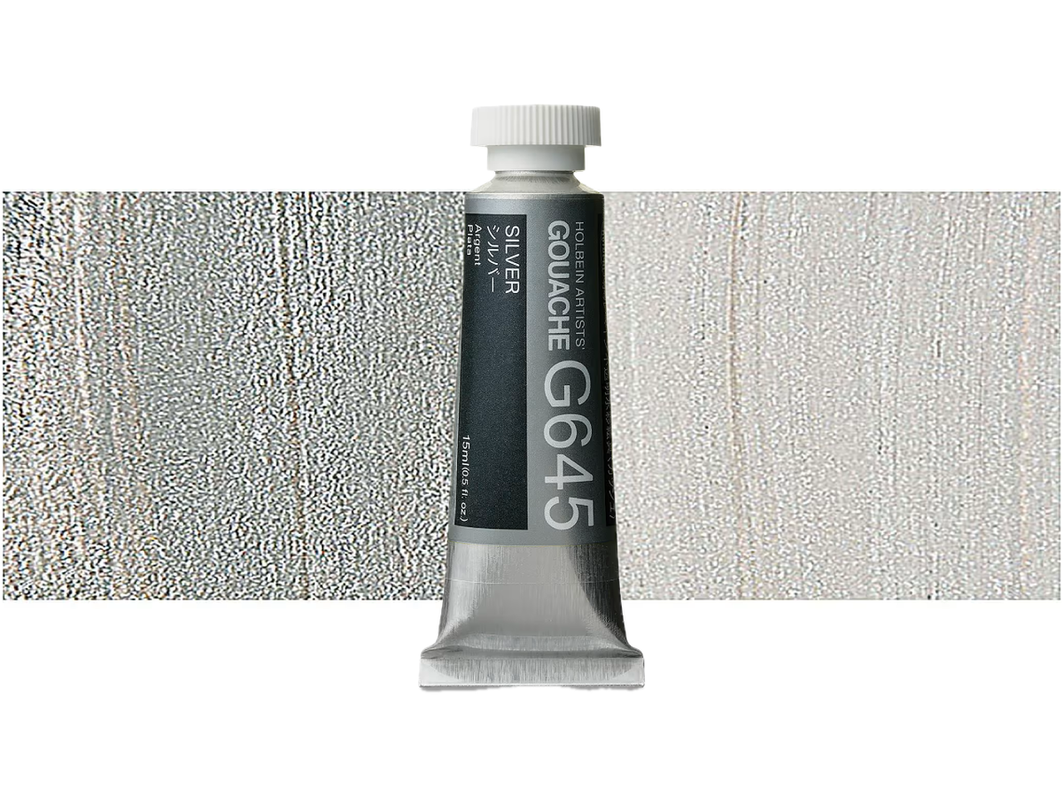 HOLBEIN ARTISTS' GOUACHE 15ML SILVER G645 1
