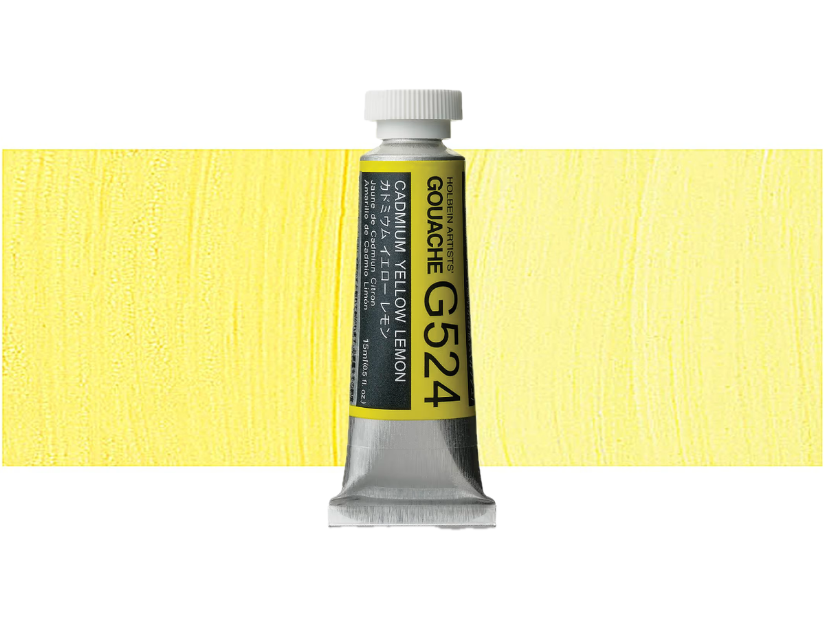 HOLBEIN ARTISTS' GOUACHE 15ML CADMIUM YELLOW LEMON G524 1