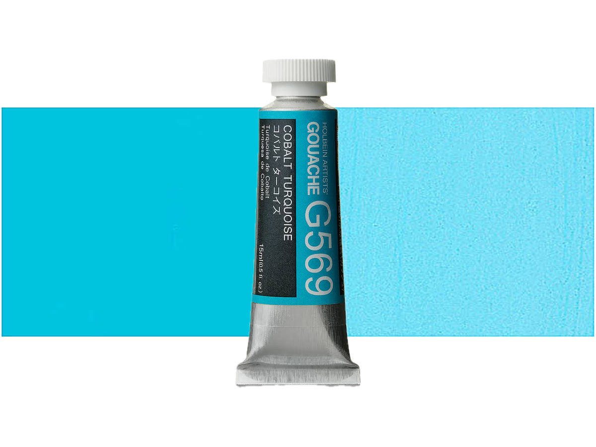 HOLBEIN ARTISTS' GOUACHE 15ML COBALT TURQUOISE G569 1