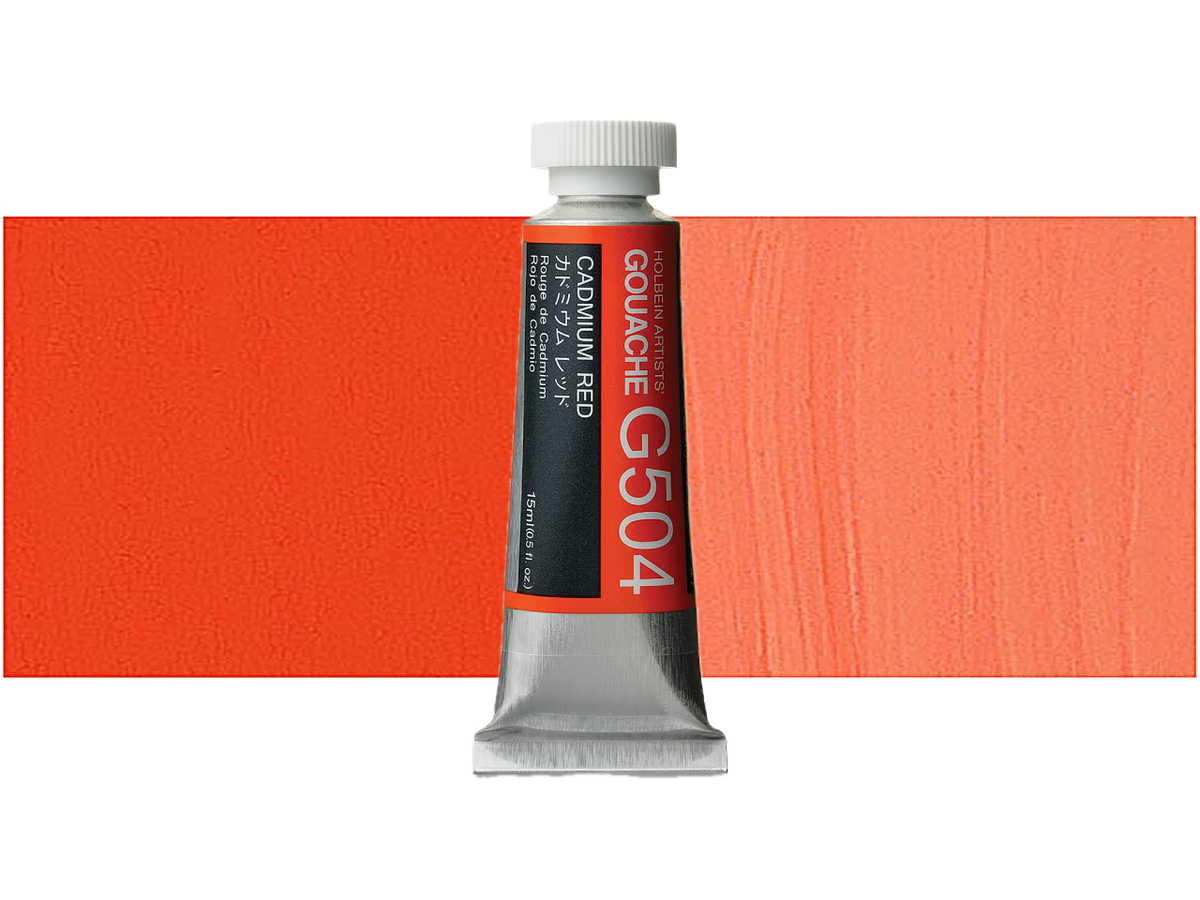 HOLBEIN ARTISTS' GOUACHE 15ML CADMIUM RED G504 1