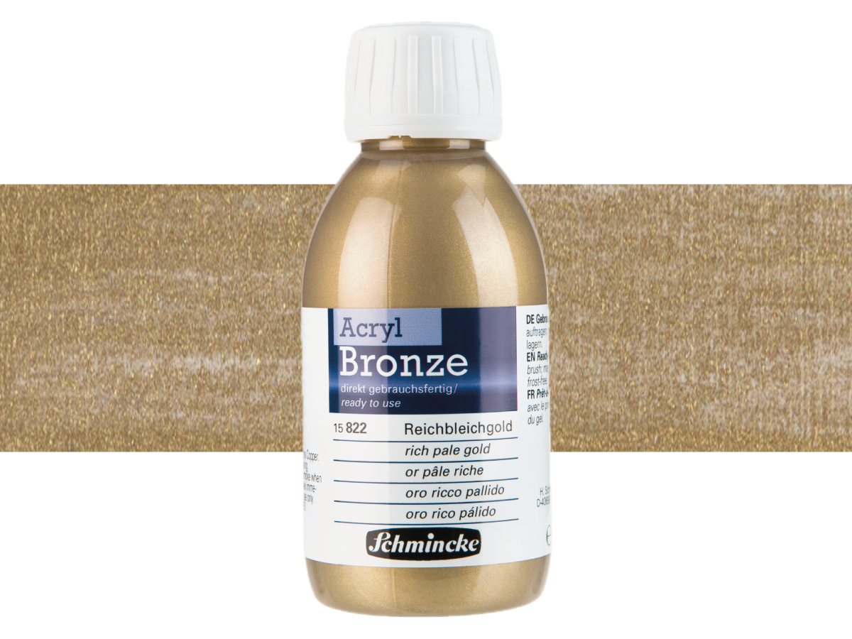 SCHMINCKE ACRYL BRONZE 150ML RICH PALE GOLD 822 1