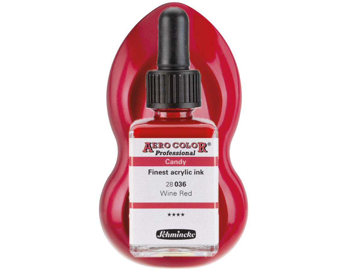 SCHMINCKE AERO COLOR ACRYLIC INK CANDY 28ML 036 WINE RED 1