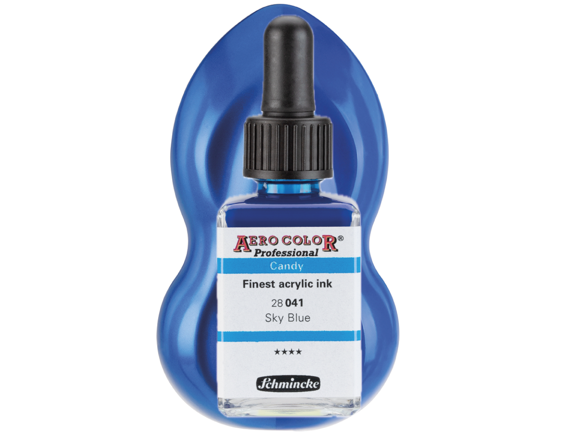 SCHMINCKE AERO COLOR ACRYLIC INK CANDY 28ML 041 SKY BLUE 1