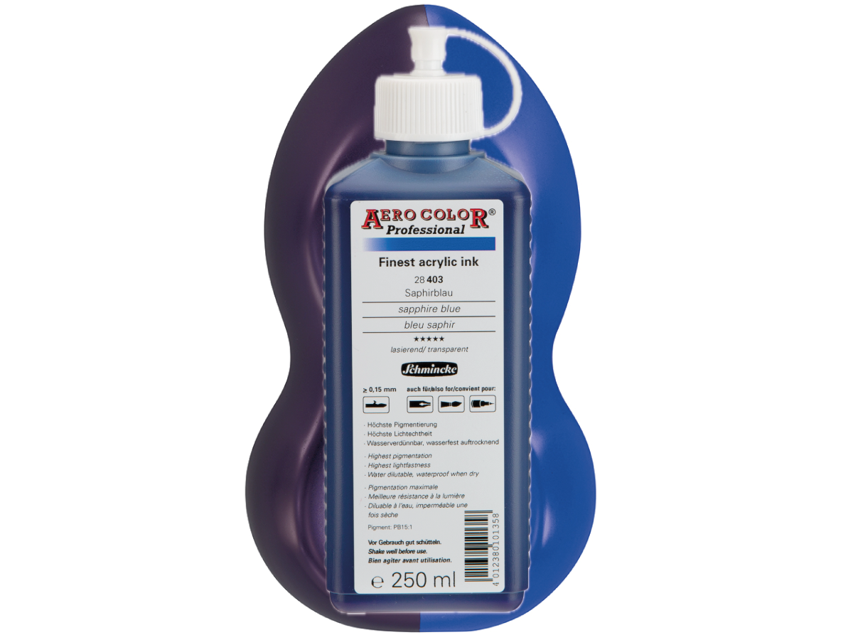 SCHMINCKE AERO COLOR ACRYLIC INK 250ML 403 SAPHIRBLAU 1